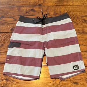Quiksilver Striped Board Shorts - size 31